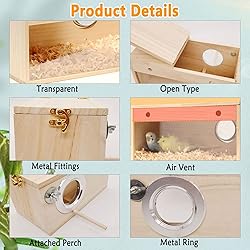 kathson Transparent Parakeet Nesting Box Parakeet