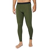 DANISH ENDURANCE Merino Wool Base Layer Pants for Men, Thermal Long Johns, Green, XL