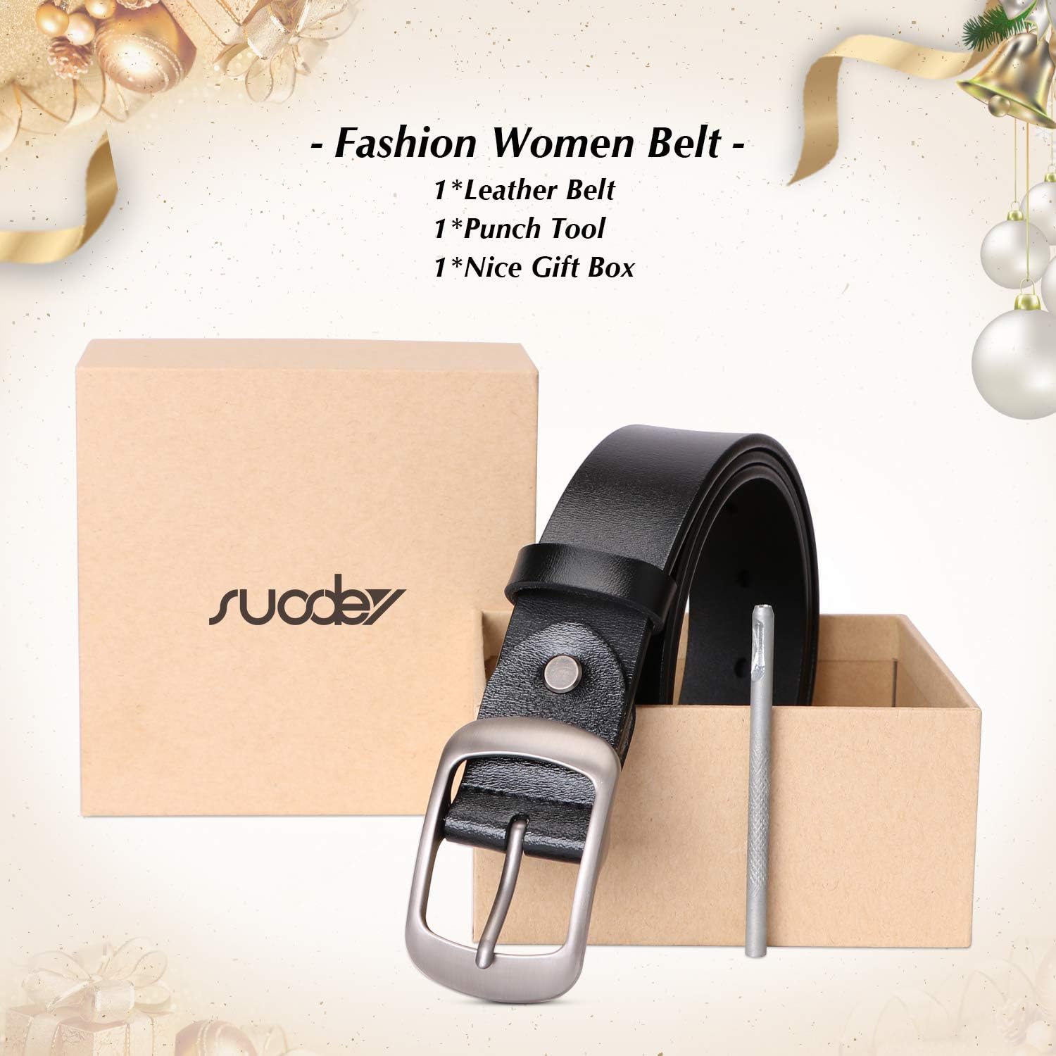Fashion Womens Leather Belts SUOSDEY with Pin Buckle Waist Belt for Jeans Pants at  Women’s Clothing store