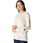 Carhartt Women's Loose Fit Heavyweight Long-Sleeve Logo Sleeve Graphic T-Shirt