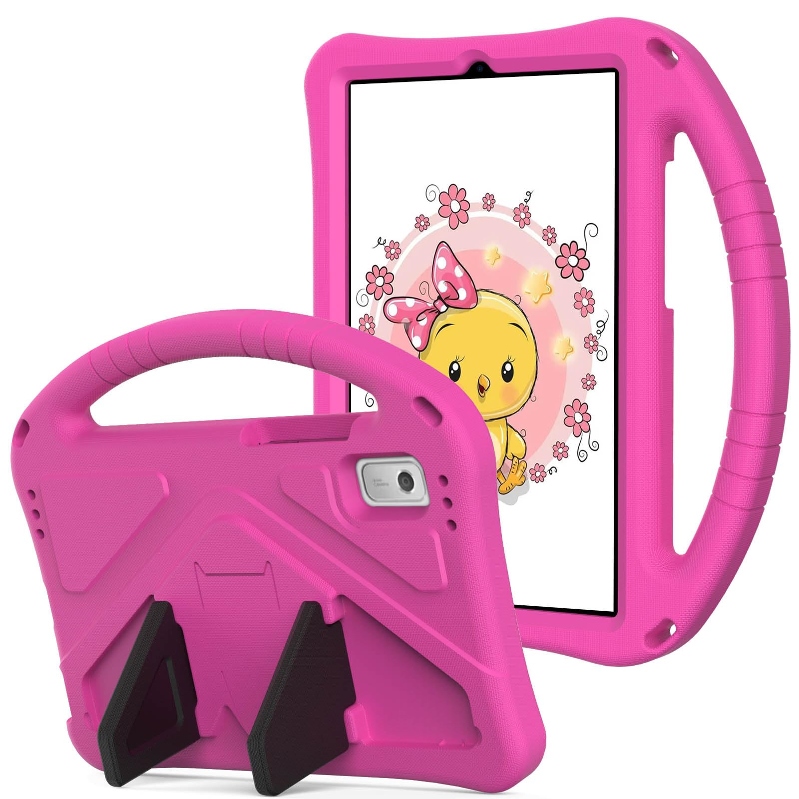 YRH for Lenovo Tab M9 9 inch Case 2023 (TB310FU), Kids Boy Girl EVA Protective Cover for Lenovo M9 Tablet Case, with Stand Handle, Rose Red