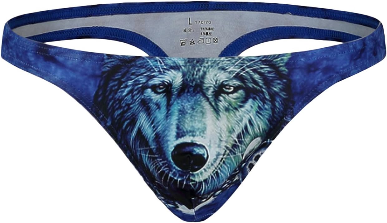 Men's G-String 3D Animal Print Thong