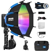 Amaran Ray 60C 60W RGB Video Light,CCT 1800-20000K with Softbox &amp; Bag | for Bowens Mount LED Studio Photography Light, IP54,App/NFC Control,USB-C PD for YouTube,TikTok,LiveStreaming,Weddings,Vlog