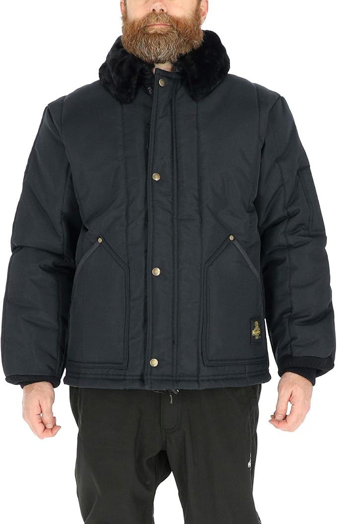 RefrigiWear Men's IronTuff Arctic Heavy Duty Work Jacket, Navy Small