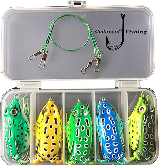 Bass Topwater Frog Lures Kit Soft Plastic Fishing Lures