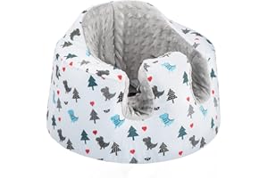 IPOZITO Seat Cover Compatible with Bumbo Seat and Nuby Seat, Baby Floor Seat Cover for Boys and Girls, Removable Breathable Seat Cover, New Designed (Only Cover)