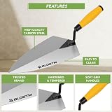 BLOSTM 5 Piece Trowel Set Carbon Steel Soft Grip Handles Masonry Tools view 5