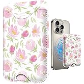 Govmeie Compatible with Magsafe Wallet Magnetic Card Holder - Cute Pattern Phone Wallets for Women Teen Girls Design for iPhone 17/16/15/14/13/12 Series Slim for Apple Mag Magnet, Fit 3 Cards
