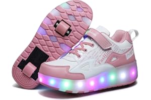 HHSTS Kids Shoes - New Upgraded with Wheels LED Light Color Shoes Shiny Roller Skates Skate Shoes Simple Kids Gifts Boys Girls The Best Gift for Party Birthday Christmas Day