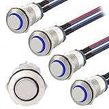 STARELO 5pcs 12mm Momentary led Push Button Switch