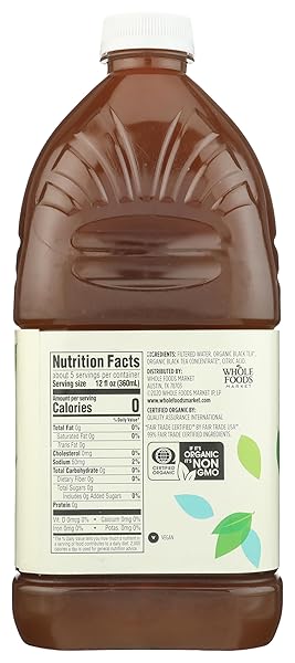 365 BY WHOLE FOODS MARKET, ORGANIC UNSWEETENED BLACK TEA, 64 FL OZ