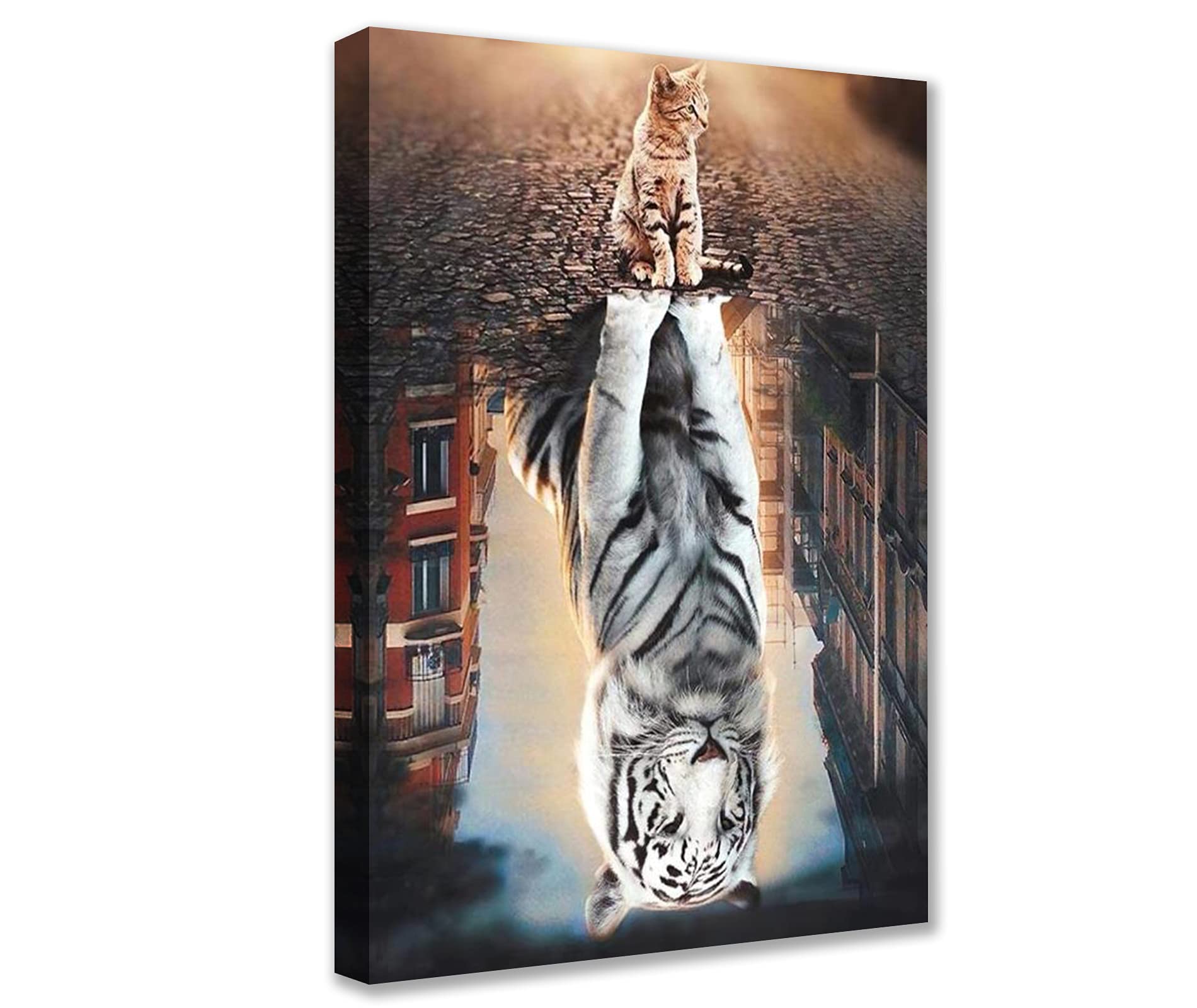 Animals Wall Decor Canvas Painting Mindset Is Everything Motivational Painting Art Entrepreneur Positive Quotes Artwork for Living Room Bedroom Office Home Decor Framed Ready to Hang 16''Wx24''H