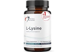 Designs for Health L-Lysine HCL Pills 1500mg - Amino Acid Lysine Hydrochloride Nutritional Supplement for Adults - Immune + Bone Health Support - Vegan + Non-GMO (120 Capsules)