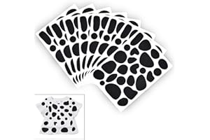 Cldamecy 192 Pcs Black Adhesive Felt Spots,8 Sheets Black Felt Stickers for Halloween DIY, 101 Days of School" DIY Dalmatian Costume Project,Holiday Decoration