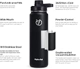 HydroPal Vacuum Insulated Water Bottle 1200ml 2 Lids Straw Spout BPA Free view 2