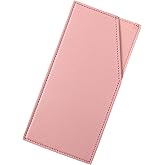 Mabor Cash Holder, PU Leather Wallet Reusable Money Clip Card Organizer for Women & Men - Budget Bill Receipt Pocket, Pink