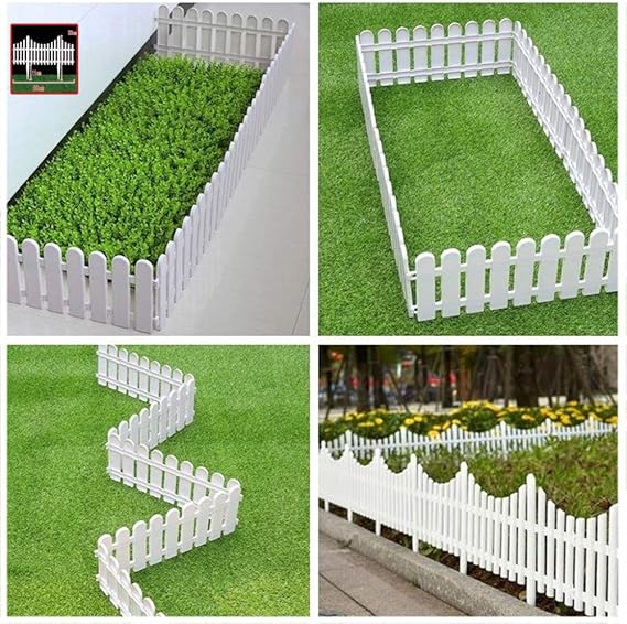 KEKET1 Picket Fence Border Indoor Plastic Picket Fence Posts 2ft*1ft Fenced Courtyard Picket KEKET1 Picket Fence Border Indoor Plastic Picket Fence Posts 2ft*1ft Fenced Courtyard Picket