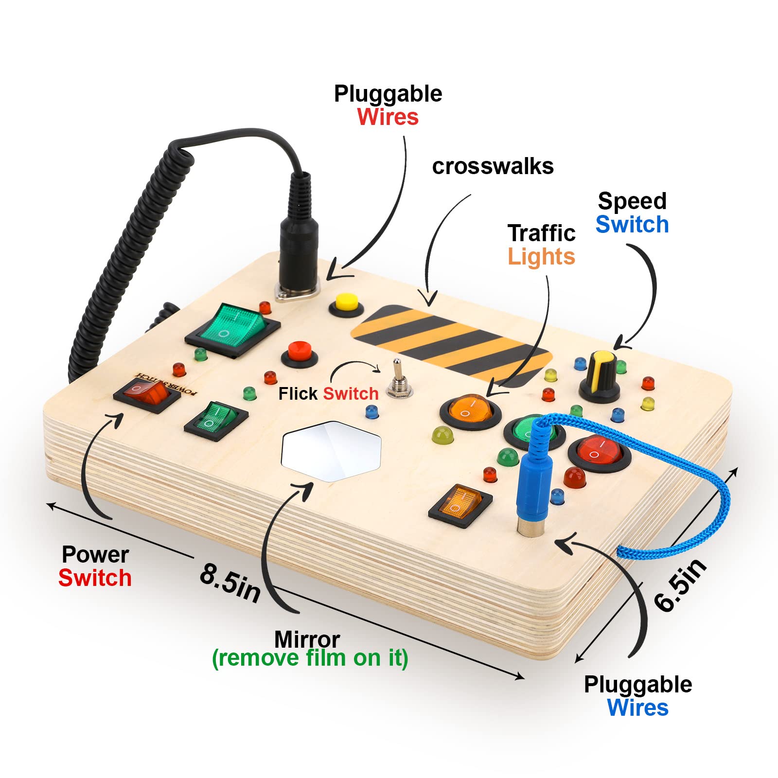 Mua Switches Busy Board for Toddlers Montessori Light Switch Toys for ...