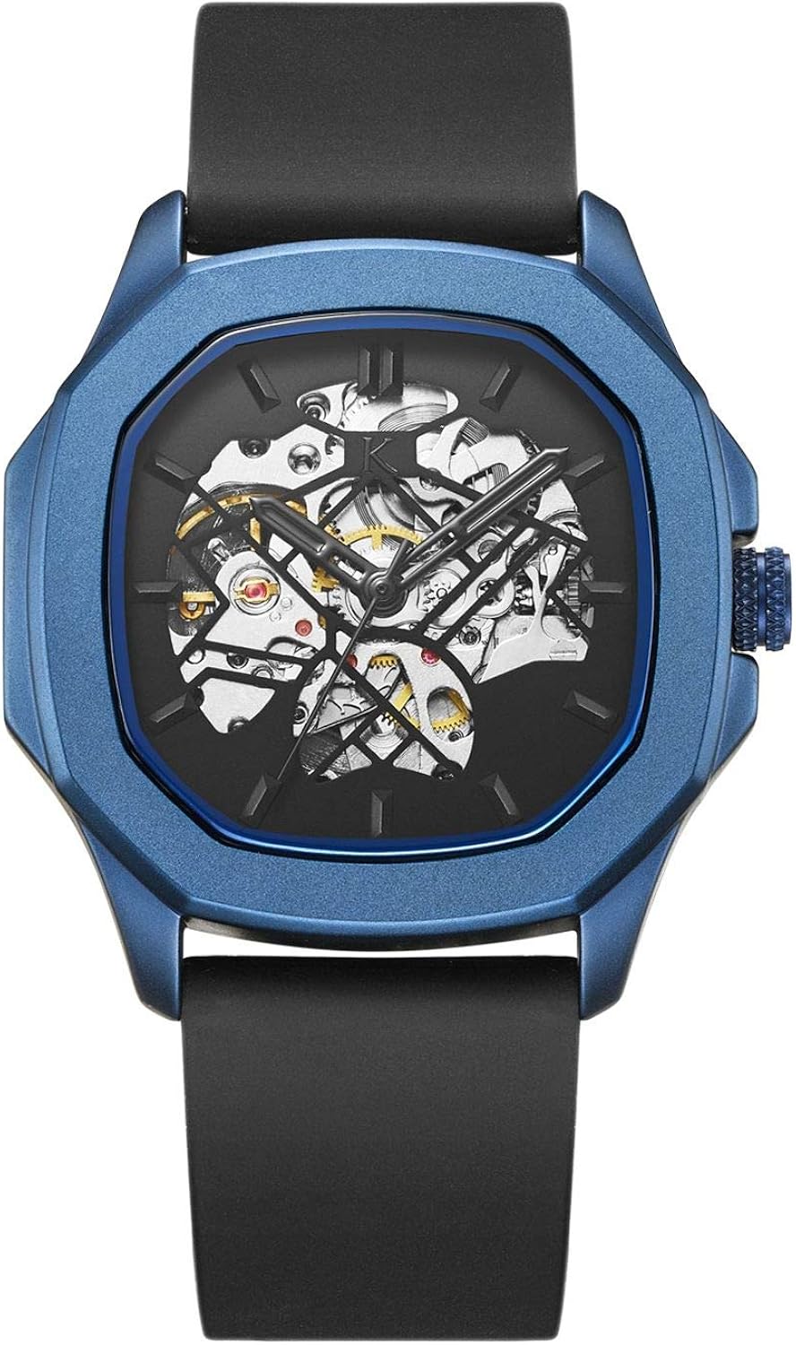 Buy Kredo Men OTUS Blue Automatic Skeleton Analogue WatchKW067 at