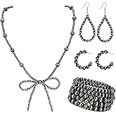 Navajo Pearl Bow Necklace Western Jewelry for Women Cowgirl Turquoise Necklaces Jewelry