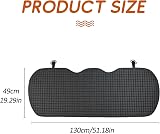 ZATOOTO Rear Car Seat Cover PU Leather Waterproof Back Seat Protector Black view 5