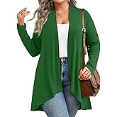Anymiss Womens Plus Size Cardigan 2026 Lightweight Long Sleeve Jacket 1X-5X