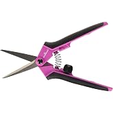 Hydrofarm HGPL400P Precision Pruner, Small, Pink, Anti-Fatigue Grip | Compact, lightweight pruner delivers clean precision cuts, sized for smaller hands and close detail trimming
