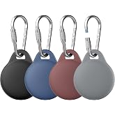 AirTag Holder for Apple AirTag 2nd &amp; 1st Gen, 4 Pack Airtag Keychain Case | Airtag Holder Anti-Lost, Waterproof &amp; Shockproof&amp; Anti-Scratch Air Tag Case, for Kids, Pets, Keys, Luggage, Backpacks