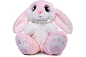 HO-EF Easter Bunny Rabbit Stuffed Animal, 8.5" Plush Bunny with Floppy Ears, Machine Washable& Softness, Rabbit Toys for Girls Boys Kids Babies Great Birthday Gifts Decorations, Pink