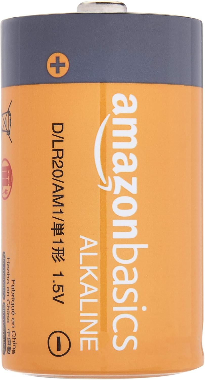 Basics D Cell 1.5 Volt Everyday Alkaline Batteries - Pack of 12 (Packaging may vary): Health & Personal Care