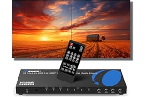OREI 4K Video Wall Controller for Multi-Screen Display with HDMI and USB-C Inputs, 4K@60Hz Input and 1080p Output, 180° Rotation, RS-232 Control and Optical Audio Output