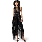 BCBGMAXAZRIA Womens Flowy Lace Cocktail Dress