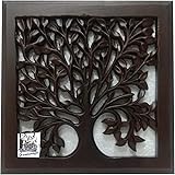 National Handicrafts Wood Showpiece Figurine (12 x 12 inch, Brown)