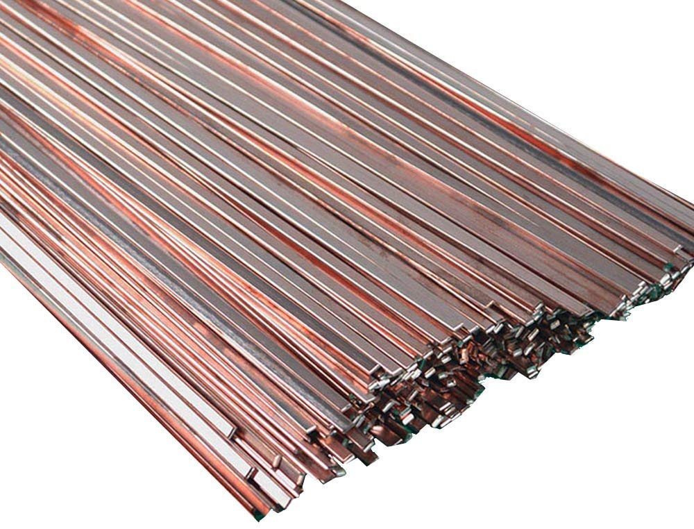 Utoolmart Phosphor Copper Flat Brazing Rod Welding Wire Brass Yellow 1.3mm Thickness 3mm Width 400mm Length For Air Conditioning Refrigerator Gas Welding 3pcs