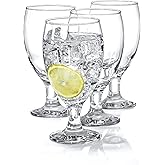 Red Co. Set of 4 Clear 20 Oz Short Stem All Purpose Glass Drinking Goblets