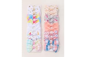 20pcs Baby Girls Hair Bows Floral Printed Grosgrain Ribbon Bows with Alligator Clips Toddler Bow Hair Accessories for Baby Gi