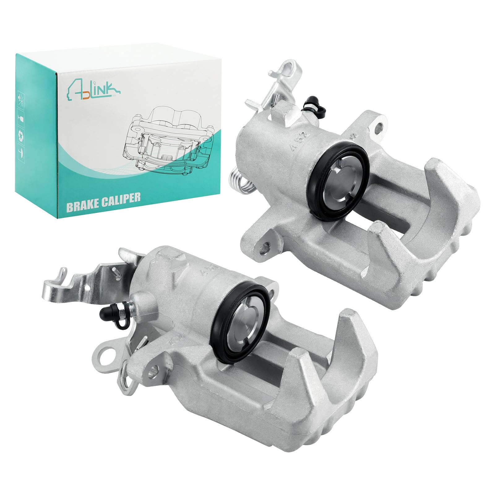 Photo 1 of 1K0615423D 1K0615424D Rear Disc Brake Caliper Assembly Without Bracket for Audi A3 2010-2013, Volkswagen Golf 2011, Jetta 2012-2018, Beetle 2014-2018 1.4L 1.8L 2.0L 2.5L Driver and Passenger Side