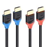 Cable Matters [Ultra High Speed HDMI Certified] 2-Pack 8K HDMI Cable, 6.6ft | 8K@60Hz, 4K@240Hz, 48Gbps, 2m, HDR, Compatible with PS5, Xbox Series X/S, RTX/RX GPUs, Apple TV