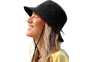SHINCHIC Water-Resistant Bucket Hat for Women Men Rain Hat UPF 50+ Boonie Sun Hat Foldable Summer Floppy Fishing Safari Hats