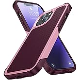 TORRTOWAY Designed for iPhone 14 Plus Case 2 in 1 Gift Militay Grade Drop Protective Rugged Heavy Duty Cover Shockproof Case for iPhone 14 Plus Phone Case for Women Men boy Girl (Pink+Rose Red)