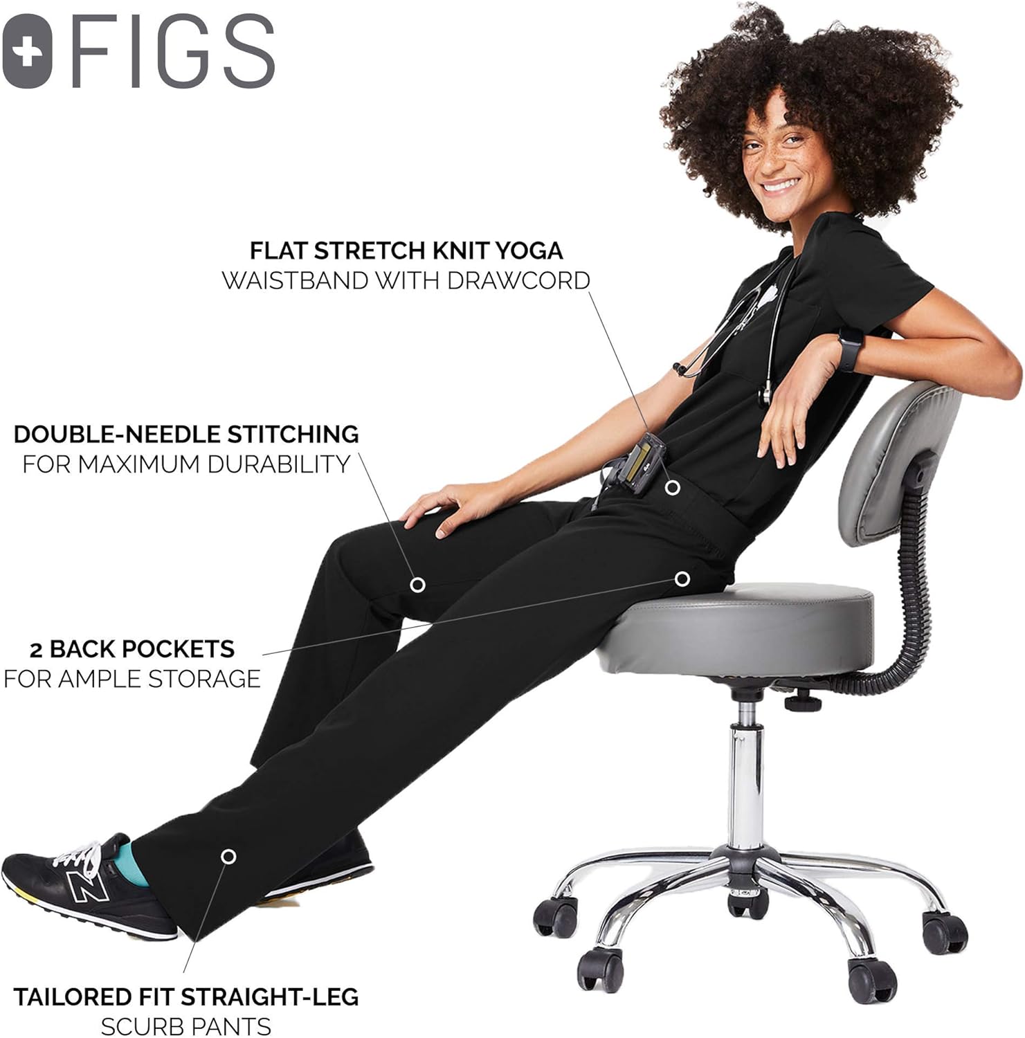 FIGS Women's Livingston Basic Scrub Pants: Clothing