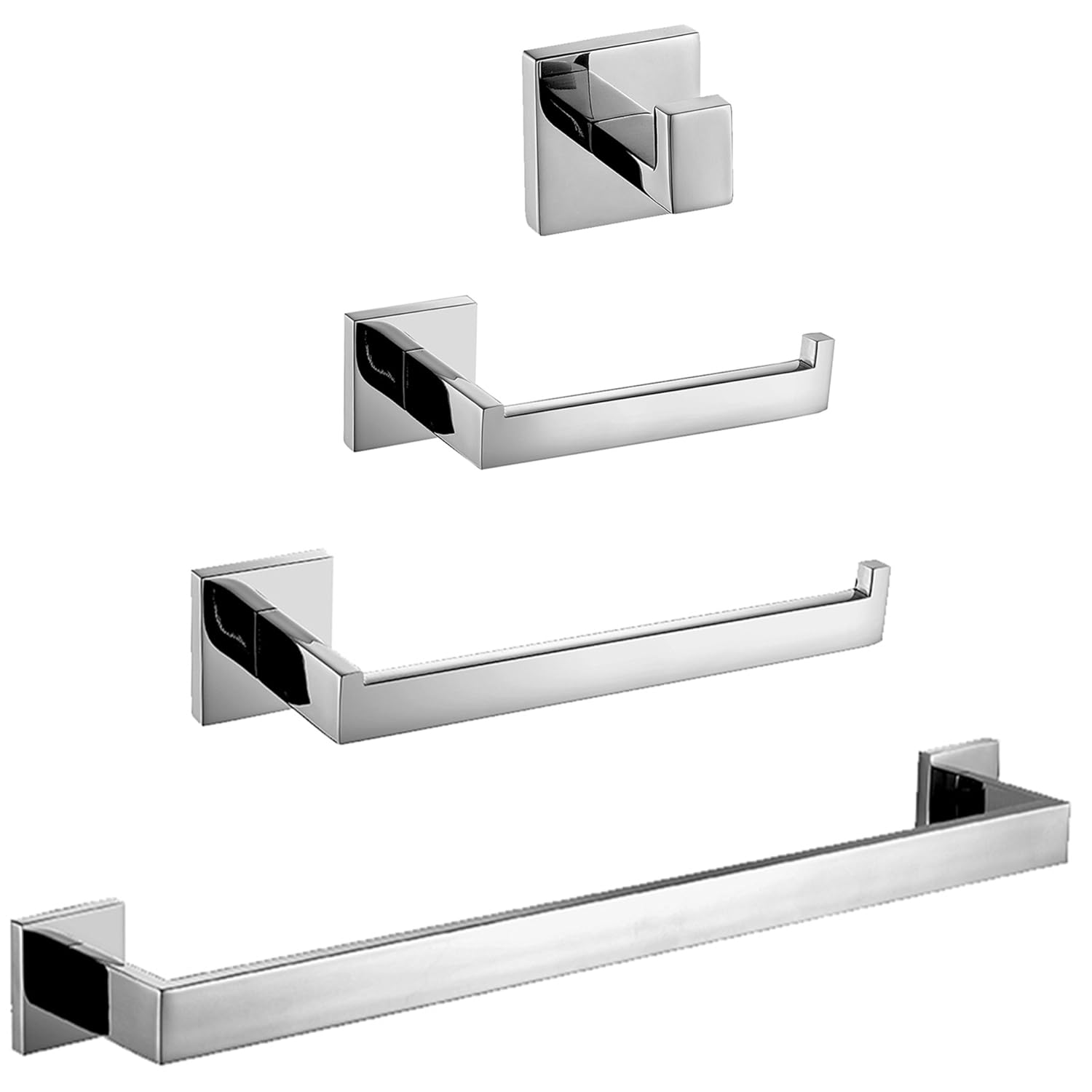 Anillo de Toalla+Toallero Individual,Acabado Cromo Portarrollos