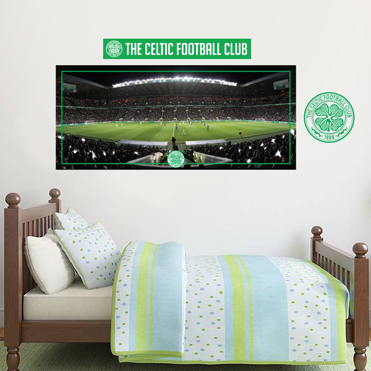 Celtic Football Club Stadium Mural Wall Sticker + Celtic Wall Sticker