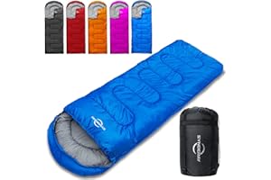 Synderay Sleeping Bags for Adults Cold Weather & Warm - Backpacking Camping Sleeping Bag for Kids 10-12, Girls, Boys - Lightw