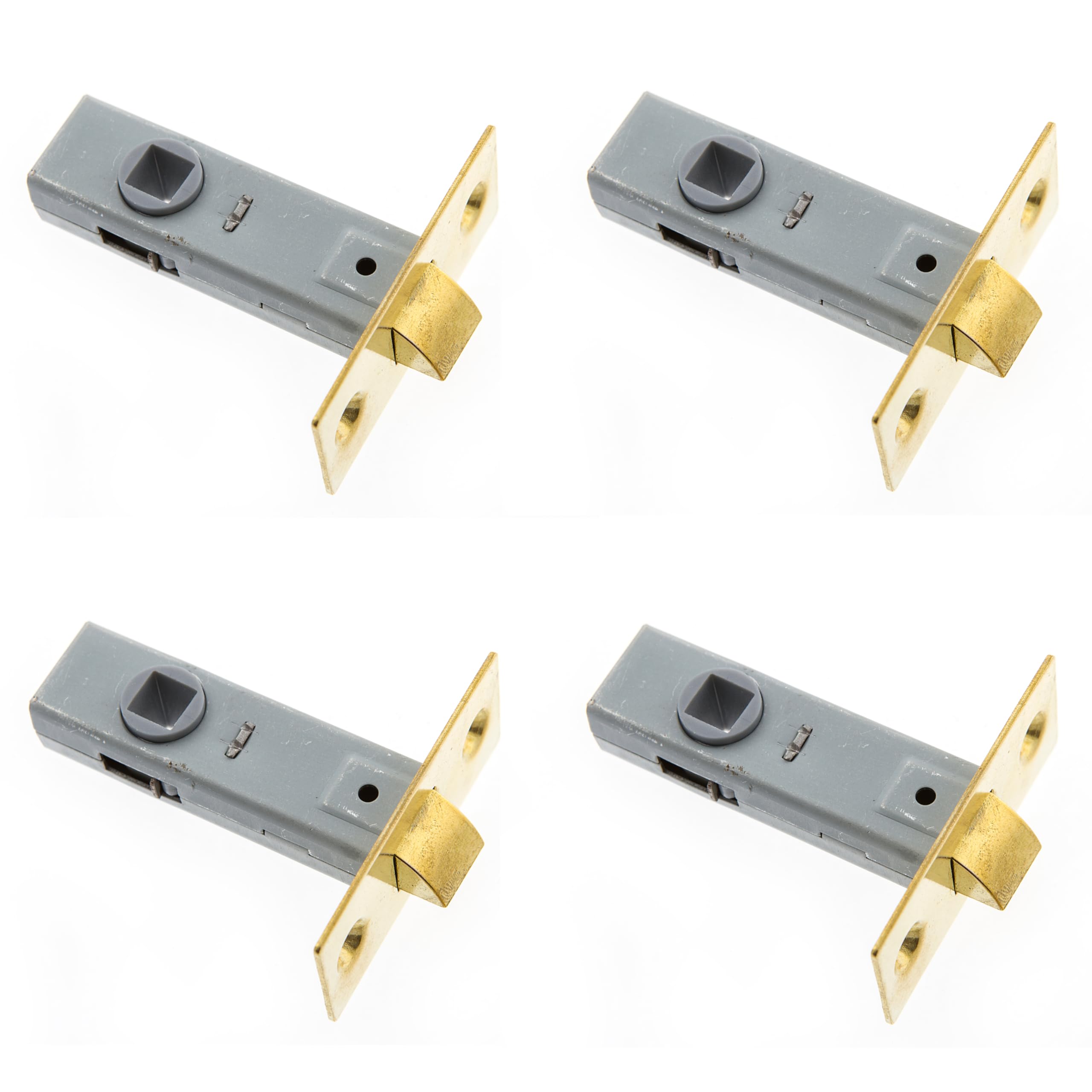 Sterling TML130 BP 2 1/2" 75mm Tubular Mortice Latch, Brass, 4 Pack