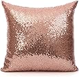 18 Inch (45 cm) Europe Luxurious Sequin Pillow Cushion Cover Pillow Case (Rose Gold) by Netlab-Pillowcover