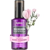 KUNDAL Macadamia Korean Hair Care Ultra Serum [Baby Powder] | 3.38 Fl Oz, No Wash, Leave In, Quick Absorption, Natural Oils Blend, Intense Moisturization