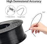 Kingroon ABS Filament 1.75mm Black 1kg +/-0.03mm 3D Printer view 3