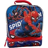 Fast Forward Marvel Spider-Man Dual Compartment Insulated Lunch Box (Blue-Red)