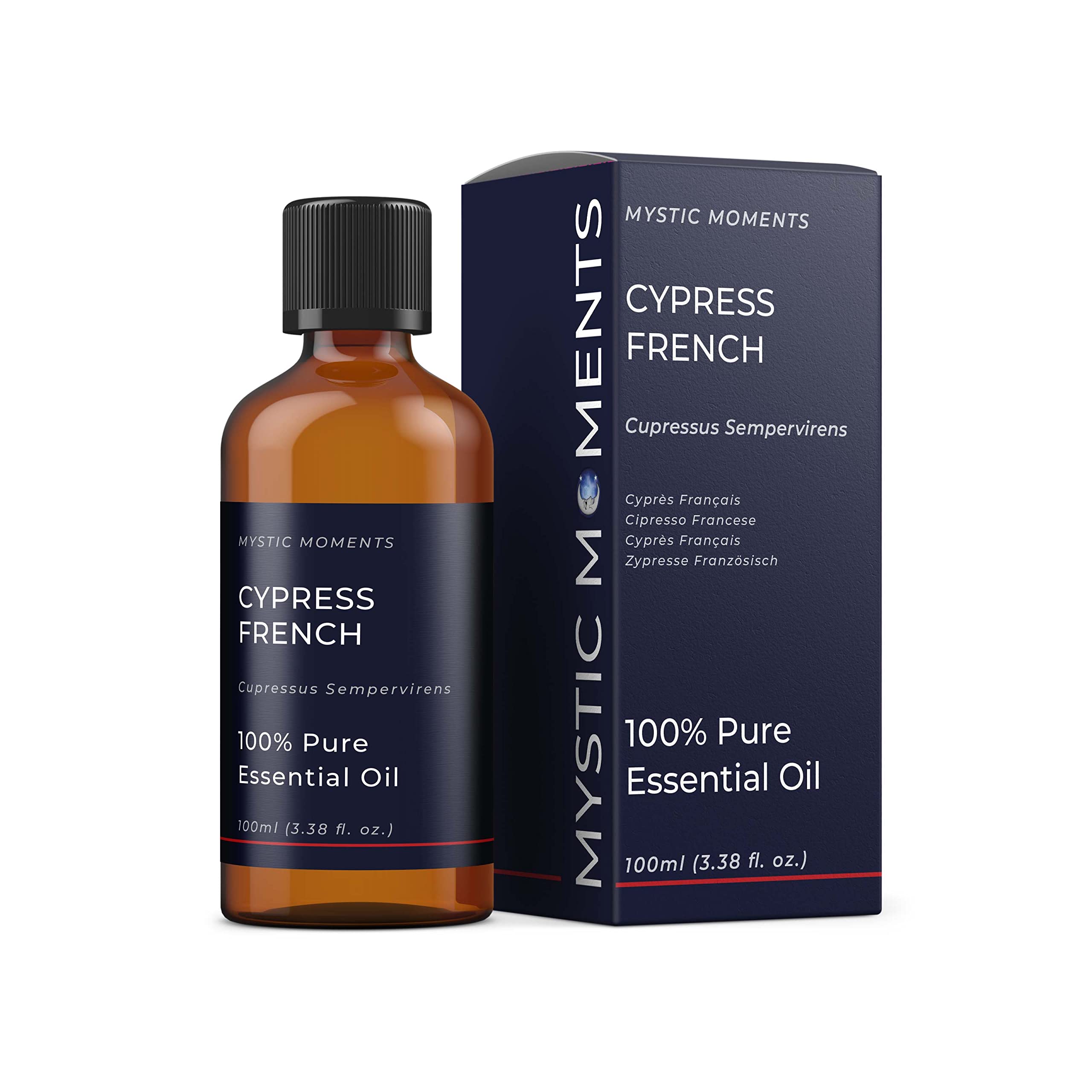 Mystic Moments | Cypress French Essential Oil 100ml | Cupressus Sempervirens | Fresh, Woody & Clean Aroma for Diffusers, Perfumery & Craft Blends